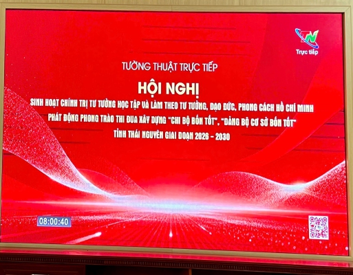 Chi bộ Trung tâm Bảo trợ và Công tác xã hội tham gia Hội nghị sinh hoạt chính trị tư tưởng kỷ niệm 90 năm thành lập cơ sở Đảng Cộng sản đầu tiên của tỉnh Thái Nguyên